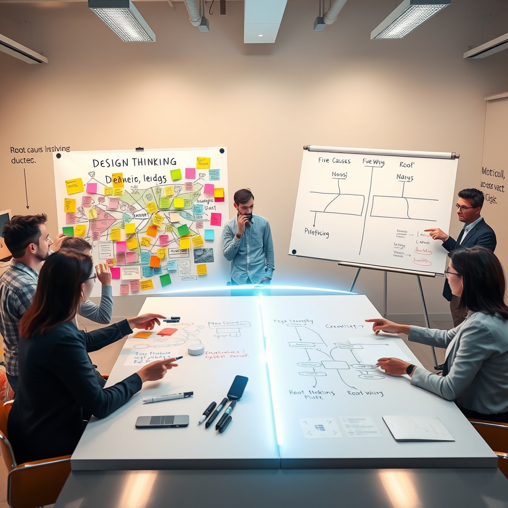 The Dance of Logic and Intuition: How Design Thinking and Root Cause Analysis Harmonize Problem Solving